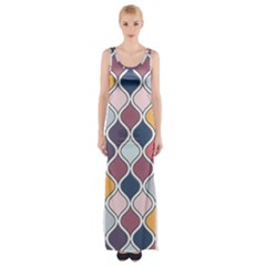 Ethnic Print Multicolor Thigh Split Maxi Dress