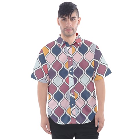 Ethnic Print Multicolor Men s Short Sleeve Shirt by designsbymallika