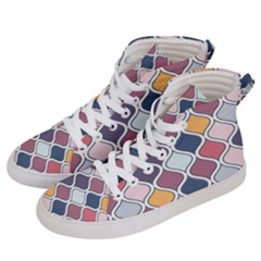 Ethnic Print Multicolor Women s Hi-top Skate Sneakers by designsbymallika