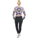 Ethnic Print Multicolor Long Sleeve Cropped Velvet Jacket View2