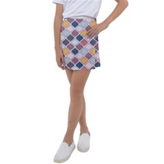 Ethnic Print Multicolor Kids  Tennis Skirt by designsbymallika