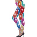 Hexagonal Color Pattern Lightweight Velour Leggings View3