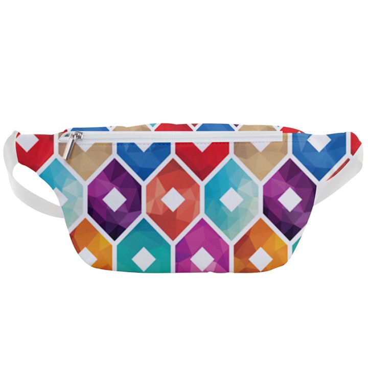 Hexagonal Color Pattern Waist Bag 