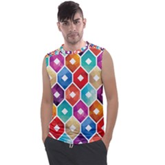 Hexagonal Color Pattern Men s Regular Tank Top by designsbymallika