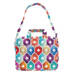 Hexagonal Color Pattern Macbook Pro Shoulder Laptop Bag (large)