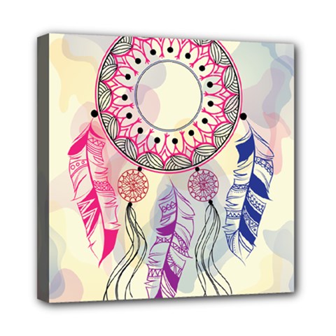 Boho Dreamcatcher Love Mini Canvas 8  X 8  (stretched) by designsbymallika