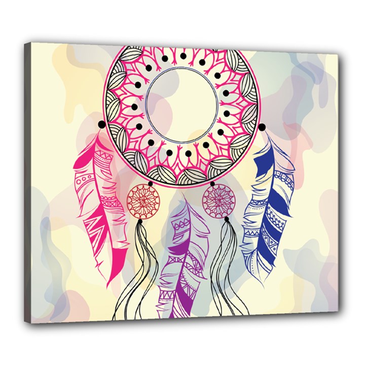 Boho Dreamcatcher Love Canvas 24  x 20  (Stretched)