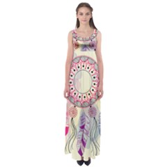 Boho Dreamcatcher Love Empire Waist Maxi Dress