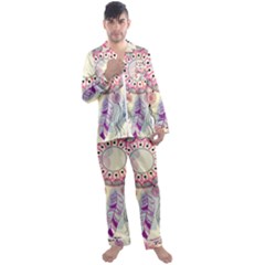 Boho Dreamcatcher Love Men s Long Sleeve Satin Pajamas Set by designsbymallika