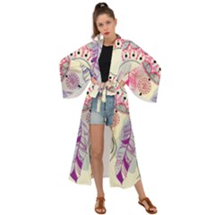 Boho Dreamcatcher Love Maxi Kimono by designsbymallika