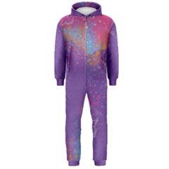 Multicolor Pastel Love Hooded Jumpsuit (men)  by designsbymallika