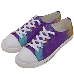 Multicolor Pastel Love Women s Low Top Canvas Sneakers by designsbymallika