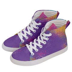 Multicolor Pastel Love Men s Hi-top Skate Sneakers by designsbymallika