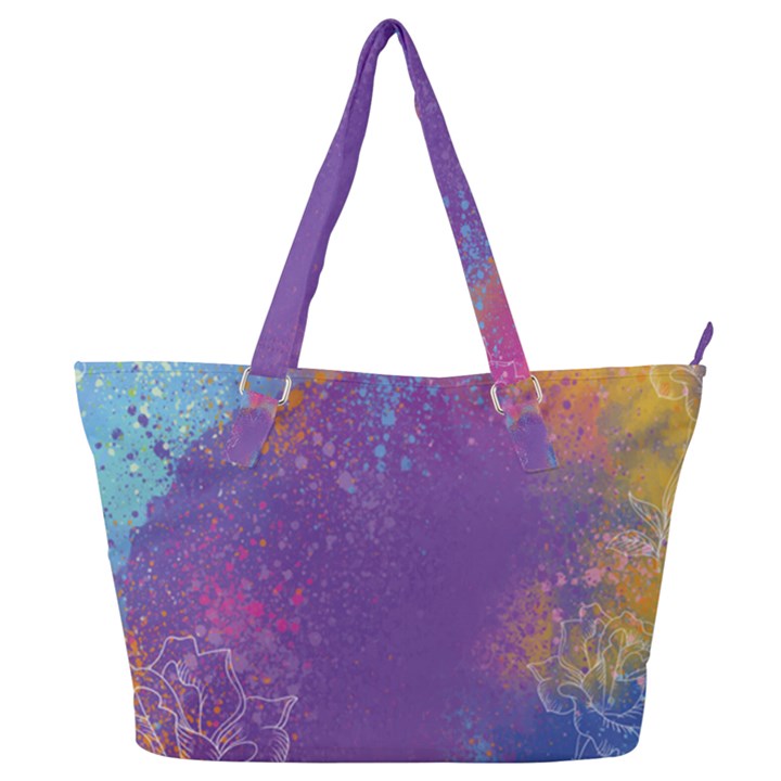 Multicolor Pastel Love Full Print Shoulder Bag