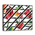 Stripes Tulips Pattern Deluxe Canvas 24  x 20  (Stretched) View1