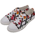 Stripes Tulips Pattern Men s Low Top Canvas Sneakers View2