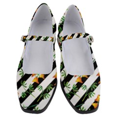 Orange Stripes Love Women s Mary Jane Shoes