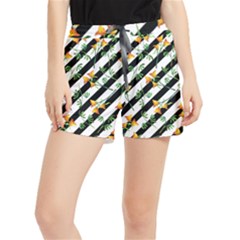 Orange Stripes Love Runner Shorts