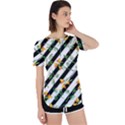 Orange Stripes Love Perpetual Short Sleeve T-Shirt View1