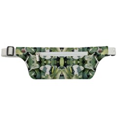 Frosted Green Leaves Repeats Active Waist Bag by kaleidomarblingart