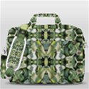 Frosted Green Leaves Repeats MacBook Pro Shoulder Laptop Bag (Large) View3