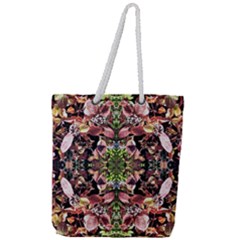 Shrubs Repeats Full Print Rope Handle Tote (large) by kaleidomarblingart