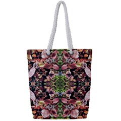 Shrubs Repeats Full Print Rope Handle Tote (small) by kaleidomarblingart