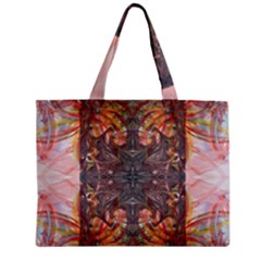 Mixed Media Art Print Zipper Mini Tote Bag by kaleidomarblingart