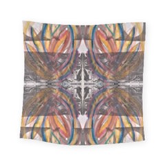 Mixed Media Symmetry Square Tapestry (small) by kaleidomarblingart