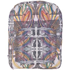 Mixed Media Symmetry Full Print Backpack by kaleidomarblingart