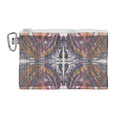 Mixed Media Symmetry Canvas Cosmetic Bag (large) by kaleidomarblingart