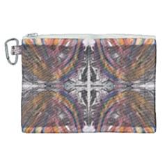 Mixed Media Symmetry Canvas Cosmetic Bag (xl) by kaleidomarblingart