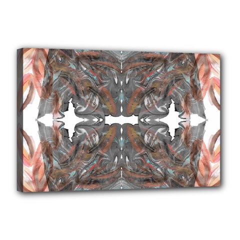 Painted Symmetry Canvas 18  X 12  (stretched) by kaleidomarblingart