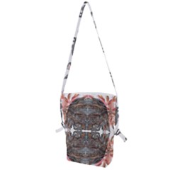 Painted Symmetry Folding Shoulder Bag by kaleidomarblingart