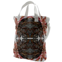 Painted Symmetry Canvas Messenger Bag by kaleidomarblingart