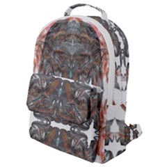 Painted Symmetry Flap Pocket Backpack (small) by kaleidomarblingart