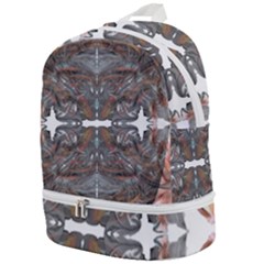 Painted Symmetry Zip Bottom Backpack by kaleidomarblingart