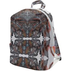 Painted Symmetry Zip Up Backpack by kaleidomarblingart