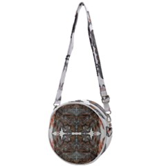 Painted Symmetry Crossbody Circle Bag by kaleidomarblingart