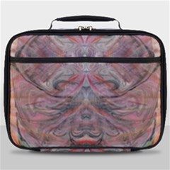 Orange Intricate Full Print Lunch Bag by kaleidomarblingart