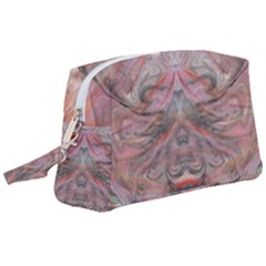 Orange Intricate Wristlet Pouch Bag (large) by kaleidomarblingart