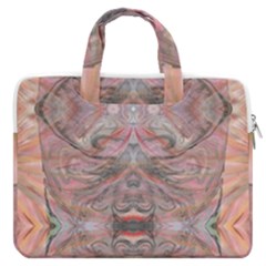 Orange Intricate Macbook Pro Double Pocket Laptop Bag (large) by kaleidomarblingart