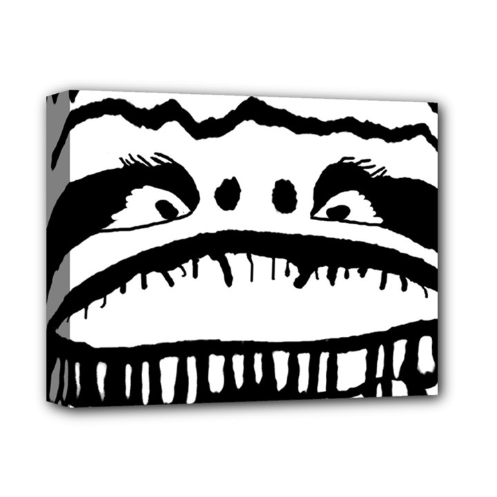 Creepy Monster Black And White Close Up Drawing Deluxe Canvas 14  x 11  (Stretched)