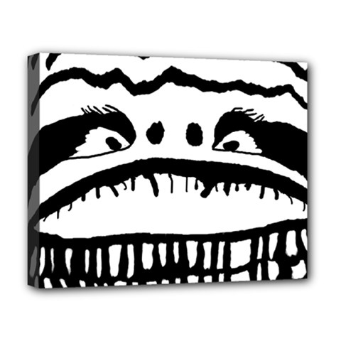 Creepy Monster Black And White Close Up Drawing Deluxe Canvas 20  X 16  (stretched) by dflcprintsclothing