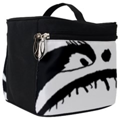 Creepy Monster Black And White Close Up Drawing Make Up Travel Bag (big)