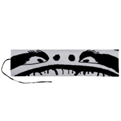 Creepy Monster Black And White Close Up Drawing Roll Up Canvas Pencil Holder (l) by dflcprintsclothing