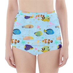 Underwater World High-waisted Bikini Bottoms by SychEva