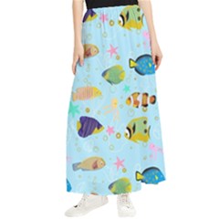 Underwater World Maxi Chiffon Skirt