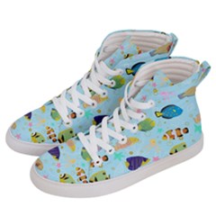 Underwater World Men s Hi-top Skate Sneakers by SychEva