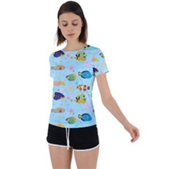 Underwater World Back Circle Cutout Sports Tee by SychEva